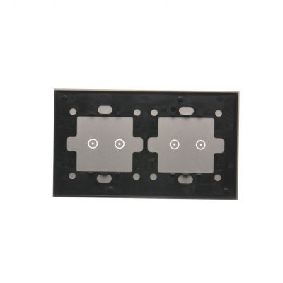 Simon 54 Touch Panel dotykowy S54 Touch 2 moduły 2 pola dotykowe poziome + 2 pola dotykowe poziome srebrna mgła DSTR222/71 KONTAKT (DSTR222/71)