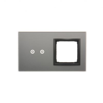 Simon 54 Touch Panel dotykowy S54 Touch 2 moduły 2 pola dotykowe poziome + 1 otwór na osprzęt S54 burzowa chmura DSTR220/72 KONTAKT (DSTR220/72)