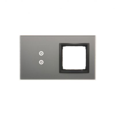 Simon 54 Touch Panel dotykowy S54 Touch 2 moduły 2 pola dotykowe pionowe + 1 otwór na osprzęt S54 burzowa chmura DSTR230/72 KONTAKT (DSTR230/72)