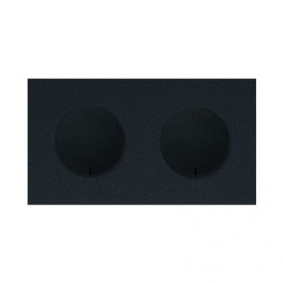 Simon 100 Panel 2-krotny IP44: 2 gniazda zasilające czarny mat 10020191-238 KONTAKT (10020191-238)