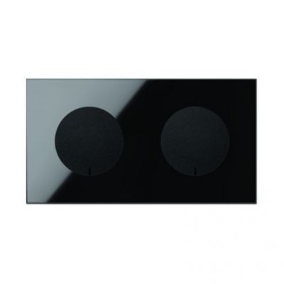 Simon 100 Panel 2-krotny IP44: 2 gniazda zasilające czarny 10020191-138 KONTAKT (10020191-138)