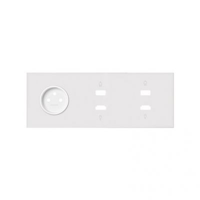 Simon 100 Panel 3-krotny: 1 gniazdo + 1 HDMI + 1 USB + 1 HDMI + 1 USB biały mat 10020318-230 KONTAKT (10020318-230)