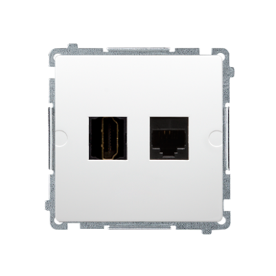 Simon Basic Gniazdo HDMI + RJ45 kat.6. biały BMGHRJ45.01/11 KONTAKT (BMGHRJ45.01/11)