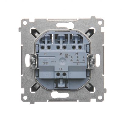 Simon 54 Przycisk potrójny 10A 250V szybkozłączka brąz mat DP31.01/46 KONTAKT (DP31.01/46)