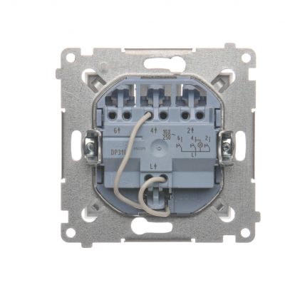 Simon 54 Przycisk potrójny z podświetleniem LED 10A 250V szybkozłączka biały DP31L.01/11 KONTAKT (DP31L.01/11)