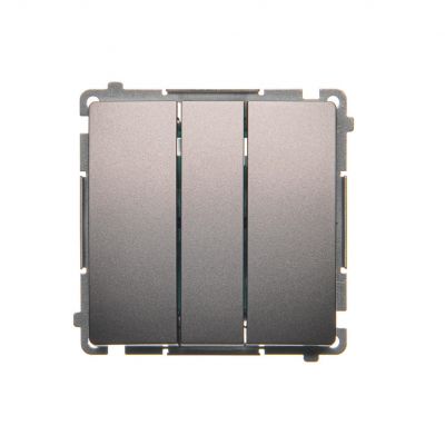 Simon Basic Łącznik potrójny 10A 250V szybkozłączka stal inox BMW31.01/21 KONTAKT (BMW31.01/21)