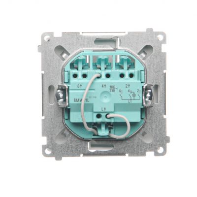 Simon Basic Łącznik potrójny z podświetleniem LED 10A 250V szybkozłączka biały BMW31L.01/11 KONTAKT (BMW31L.01/11)