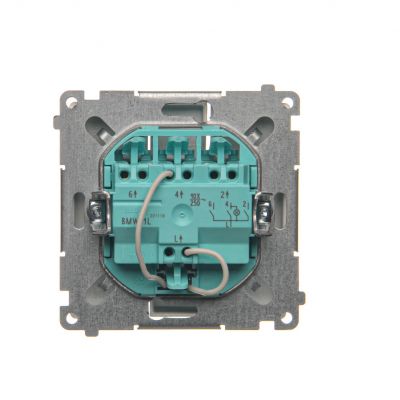 Simon Basic Łącznik potrójny z podświetleniem LED 10A 250V szybkozłączka srebrny mat BMW31L.01/43 KONTAKT (BMW31L.01/43)