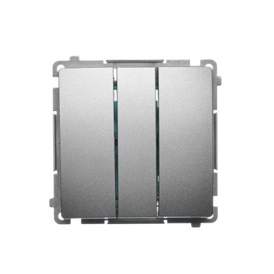 Simon Basic Łącznik potrójny z podświetleniem LED 10A 250V szybkozłączka satynowy BMW31L.01/29 KONTAKT (BMW31L.01/29)