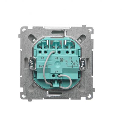 Simon Basic Łącznik potrójny z podświetleniem LED 10A 250V szybkozłączka satynowy BMW31L.01/29 KONTAKT (BMW31L.01/29)