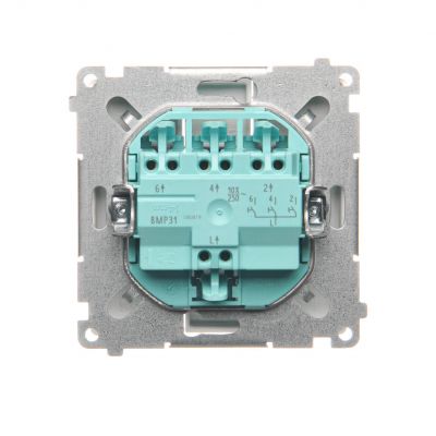 Simon Basic Przycisk potrójny 10A 250V szybkozłączka biały BMP31.01/11 KONTAKT (BMP31.01/11)