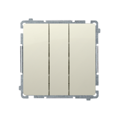 Simon Basic Przycisk potrójny 10A 250V szybkozłączka beż BMP31.01/12 KONTAKT (BMP31.01/12)