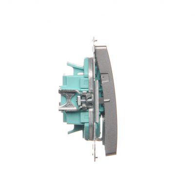 Simon Basic Przycisk potrójny 10A 250V szybkozłączka stal inox BMP31.01/21 KONTAKT (BMP31.01/21)