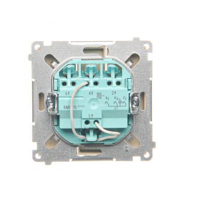 Simon Basic Przycisk potrójny z podświetleniem LED 10A 250V szybkozłączka beż BMP31L.01/12 KONTAKT (BMP31L.01/12)