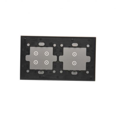 Simon 54 Touch Panel dotykowy S54 Touch 2 moduły 2 pola dotykowe pionowe + 4 pola dotykowe srebrna mgła DSTR234/71 KONTAKT (DSTR234/71)