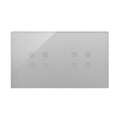 Simon 54 Touch Panel dotykowy S54 Touch 2 moduły 4 pola dotykowe + 4 pola dotykowe srebrna mgła DSTR244/71 KONTAKT (DSTR244/71)