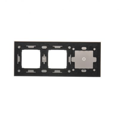 Simon 54 Touch Panel dotykowy S54 Touch 3 moduły 1 pole dotykowe + 2 otwory na osprzęty S54 srebrna mgła DSTR3100/71 KONTAKT (DSTR3100/71)