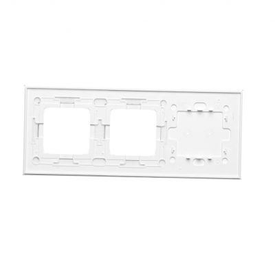 Simon 54 Touch Panel dotykowy S54 Touch 3 moduły 2 pola dotykowe poziome + 2 otwory na osprzęty S54 biała perła DSTR3200/70 KONTAKT (DSTR3200/70)