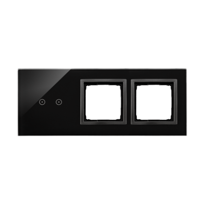 Simon 54 Touch Panel dotykowy S54 Touch 3 moduły 2 pola dotykowe poziome + 2 otwory na osprzęty S54 zastygła lawa DSTR3200/73 KONTAKT (DSTR3200/73)