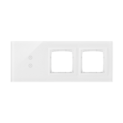 Simon 54 Touch Panel dotykowy S54 Touch 3 moduły 2 pola dotykowe pionowe + 2 otwory na osprzęty S54 biała perła DSTR3300/70 KONTAKT (DSTR3300/70)