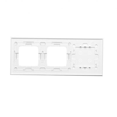 Simon 54 Touch Panel dotykowy S54 Touch 3 moduły 4 pola dotykowe + 2 otwory na osprzęty S54 biała perła DSTR3400/70 KONTAKT (DSTR3400/70)