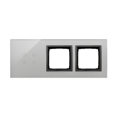 Simon 54 Touch Panel dotykowy S54 Touch 3 moduły 4 pola dotykowe + 2 otwory na osprzęty S54 burzowa chmura DSTR3400/72 KONTAKT (DSTR3400/72)