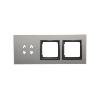Simon 54 Touch Panel dotykowy S54 Touch 3 moduły 4 pola dotykowe + 2 otwory na osprzęty S54 burzowa chmura DSTR3400/72 KONTAKT (DSTR3400/72)