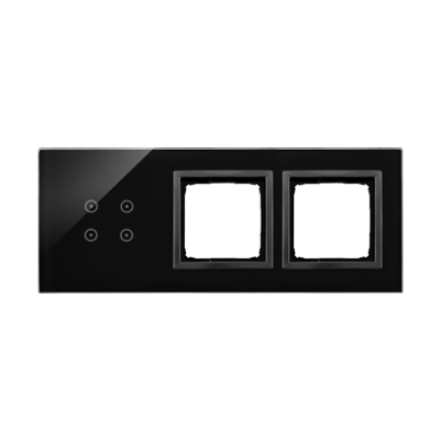 Simon 54 Touch Panel dotykowy S54 Touch 3 moduły 4 pola dotykowe + 2 otwory na osprzęty S54 zastygła lawa DSTR3400/73 KONTAKT (DSTR3400/73)