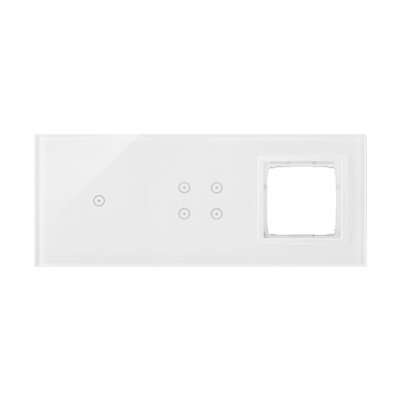 Simon 54 Touch Panel dotykowy S54 Touch 3 moduły 1 pole dotykowe + 4 pola dotykowe + 1 otwór na osprzęt S54 biała perła DSTR3140/70 KONTAKT (DSTR3140/70)