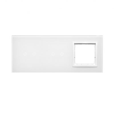Simon 54 Touch Panel dotykowy S54 Touch 3 moduły 2 pola dotykowe poziome + 2 pola dotykowe poziome + 1 otwór na osprzęt S54 biała perła DSTR3220/70 KONTAKT (DSTR3220/70)