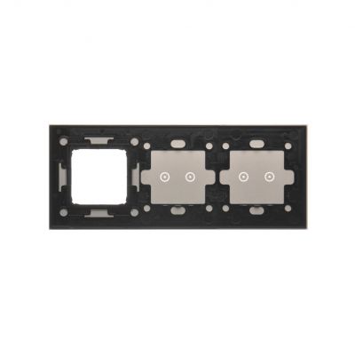 Simon 54 Touch Panel dotykowy S54 Touch 3 moduły 2 pola dotykowe poziome + 2 pola dotykowe poziome + 1 otwór na osprzęt S54 srebrna mgła DSTR3220/71 KONTAKT (DSTR3220/71)