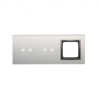 Simon 54 Touch Panel dotykowy S54 Touch 3 moduły 2 pola dotykowe poziome + 2 pola dotykowe poziome + 1 otwór na osprzęt S54 burzowa chmura DSTR3220/72 KONTAKT (DSTR3220/72)