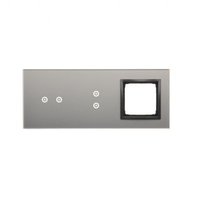 Simon 54 Touch Panel dotykowy S54 Touch 3 moduły 2 pola dotykowe poziome + 2 pola dotykowe pionowe + 1 otwór na osprzęt S54 burzowa chmura DSTR3230/72 KONTAKT (DSTR3230/72)