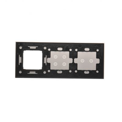 Simon 54 Touch Panel dotykowy S54 Touch 3 moduły 2 pola dotykowe poziome + 4 pola dotykowe + 1 otwór na osprzęt S54 srebrna mgła DSTR3240/71 KONTAKT (DSTR3240/71)
