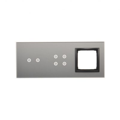 Simon 54 Touch Panel dotykowy S54 Touch 3 moduły 2 pola dotykowe poziome + 4 pola dotykowe + 1 otwór na osprzęt S54 burzowa chmura DSTR3240/72 KONTAKT (DSTR3240/72)