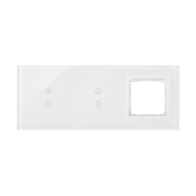 Simon 54 Touch Panel dotykowy S54 Touch 3 moduły 2 pola dotykowe pionowe + 2 pola dotykowe pionowe + 1 otwór na osprzęt S54 biała perła DSTR3330/70 KONTAKT (DSTR3330/70)