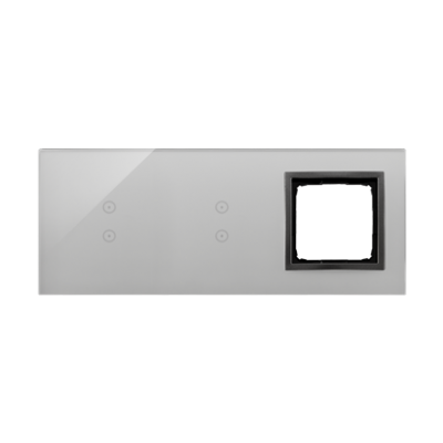 Simon 54 Touch Panel dotykowy S54 Touch 3 moduły 2 pola dotykowe pionowe + 2 pola dotykowe pionowe + 1 otwór na osprzęt S54 burzowa chmura DSTR3330/72 KONTAKT (DSTR3330/72)