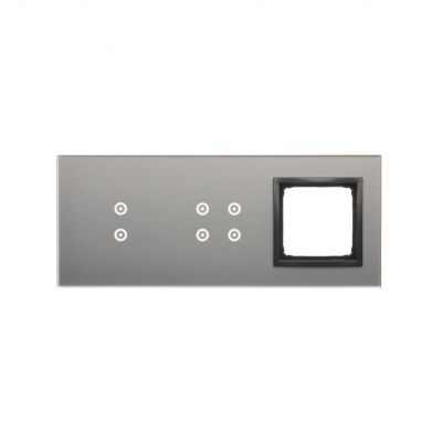 Simon 54 Touch Panel dotykowy S54 Touch 3 moduły 2 pola dotykowe pionowe + 4 pola dotykowe + 1 otwór na osprzęt S54 burzowa chmura DSTR3340/72 KONTAKT (DSTR3340/72)