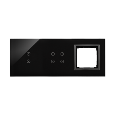 Simon 54 Touch Panel dotykowy S54 Touch 3 moduły 2 pola dotykowe pionowe + 4 pola dotykowe + 1 otwór na osprzęt S54 zastygła lawa DSTR3340/73 KONTAKT (DSTR3340/73)