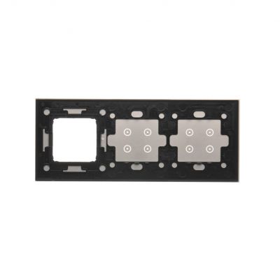 Simon 54 Touch Panel dotykowy S54 Touch 3 moduły 4 pola dotykowe + 4 pola dotykowe + 1 otwór na osprzęt S54 srebrna mgła DSTR3440/71 KONTAKT (DSTR3440/71)