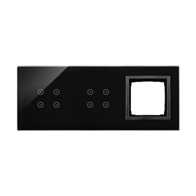Simon 54 Touch Panel dotykowy S54 Touch 3 moduły 4 pola dotykowe + 4 pola dotykowe + 1 otwór na osprzęt S54 zastygła lawa DSTR3440/73 KONTAKT (DSTR3440/73)