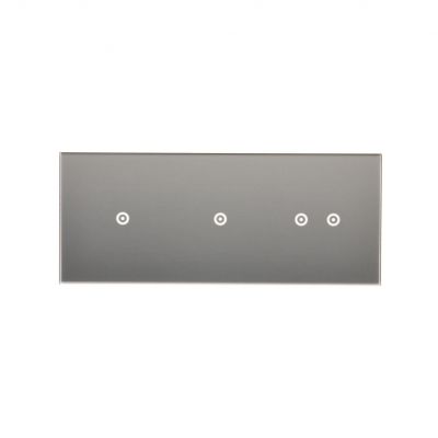 Simon 54 Touch Panel dotykowy S54 Touch 3 moduły 1 pole dotykowe + 1 pole dotykowe + 2 pola dotykowe poziome srebrna mgła DSTR3112/71 KONTAKT (DSTR3112/71)