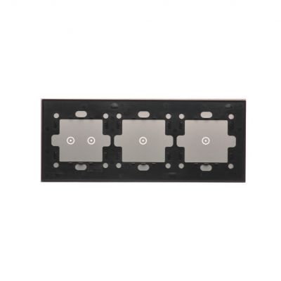 Simon 54 Touch Panel dotykowy S54 Touch 3 moduły 1 pole dotykowe + 1 pole dotykowe + 2 pola dotykowe poziome srebrna mgła DSTR3112/71 KONTAKT (DSTR3112/71)