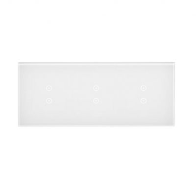 Simon 54 Touch Panel dotykowy S54 Touch 3 moduły 2 pola dotykowe pionowe + 2 pola dotykowe pionowe + 2 pola dotykowe pionowe biała perła DSTR3333/70 KONTAKT (DSTR3333/70)