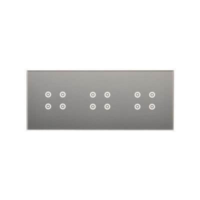 Simon 54 Touch Panel dotykowy S54 Touch 3 moduły 4 pola dotykowe + 4 pola dotykowe + 4 pola dotykowe srebrna mgła DSTR3444/71 KONTAKT (DSTR3444/71)