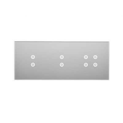 Simon 54 Touch Panel dotykowy S54 Touch 3 moduły 2 pola dotykowe pionowe + 2 pola dotykowe pionowe + 4 pola dotykowe srebrna mgła DSTR3334/71 KONTAKT (DSTR3334/71)
