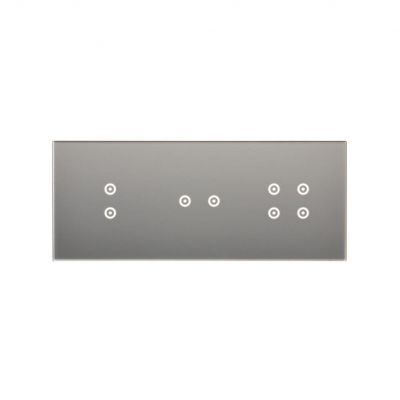 Simon 54 Touch Panel dotykowy S54 Touch 3 moduły 2 pola dotykowe pionowe + 2 pola dotykowe poziome + 4 pola dotykowe srebrna mgła DSTR3324/71 KONTAKT (DSTR3324/71)