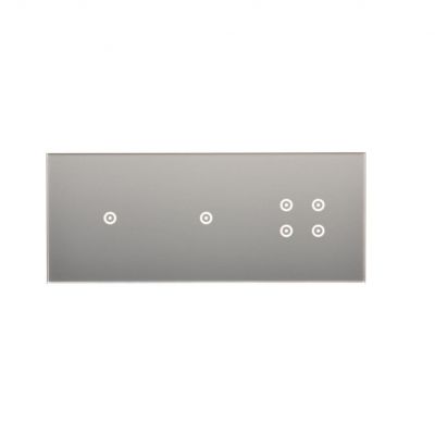 Simon 54 Touch Panel dotykowy S54 Touch 3 moduły 1 pole dotykowe + 1 pole dotykowe + 4 pola dotykowe srebrna mgła DSTR3114/71 KONTAKT (DSTR3114/71)