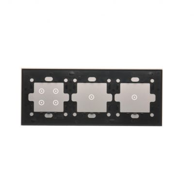 Simon 54 Touch Panel dotykowy S54 Touch 3 moduły 1 pole dotykowe + 1 pole dotykowe + 4 pola dotykowe srebrna mgła DSTR3114/71 KONTAKT (DSTR3114/71)