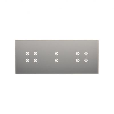 Simon 54 Touch Panel dotykowy S54 Touch 3 moduły 1 pole dotykowe + 2 pola dotykowe poziome + 1 pole dotykowe srebrna mgła DSTR3121/71 KONTAKT (DSTR3121/71)